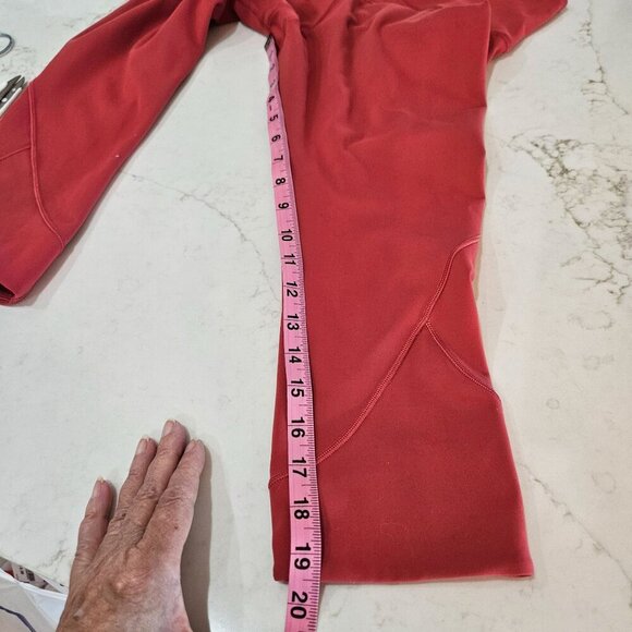 Lululemon Align High Rise Crop 17" Peach Cropped High-Waisted Leggings Size 6 - Picture 7 of 8